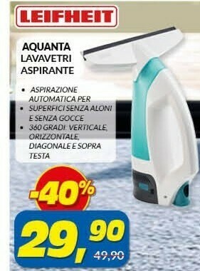 Aquanta lavavetri aspirante