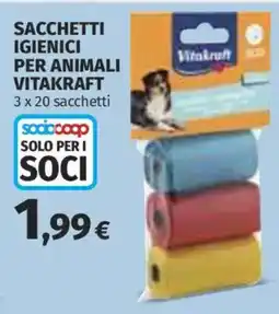 Ipercoop Sacchetti igienici per animali Vitakraft offerta
