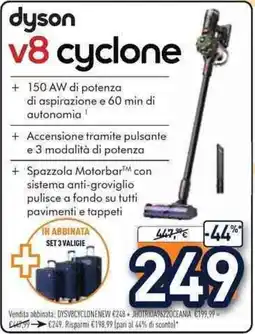 Unieuro dyson v8 cyclone offerta