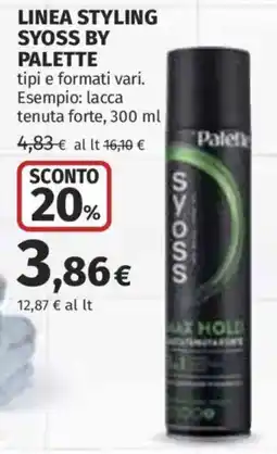 Ipercoop Linea styling Syoss by Palette offerta