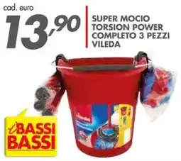 Italmark Super mocio torsion power completo 3 pezzi vileda offerta