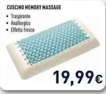 Unieuro Cuscino memory massage offerta