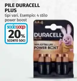 Ipercoop Pile duracell plus offerta