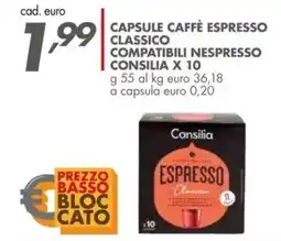 Italmark Capsule caffè espresso classico compatibili nespresso consilia offerta
