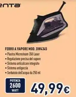 Unieuro Rowenta ferro a vapore mod. DW4345 offerta