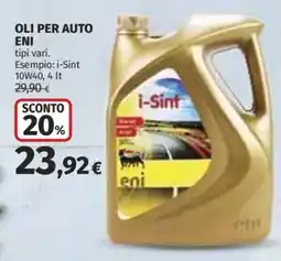 Ipercoop Oli per auto eni offerta