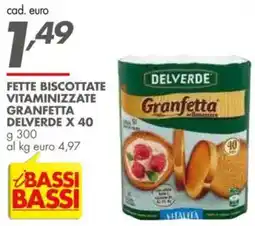 Italmark Fette biscottate vitaminizzate granfetta delverde offerta