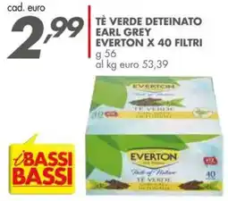 Italmark Tè verde deteinato earl grey everton offerta