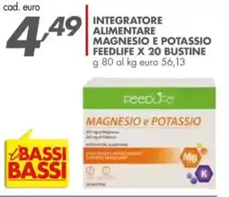 Italmark Integratore alimentare magnesio e potassio feedlife x 20 bustine offerta