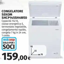 Ipercoop CONGELATORE SEKOM SHCP145SH4WE0 offerta