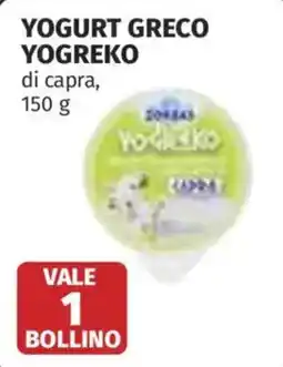 Ipercoop Yogurt greco yogreko offerta
