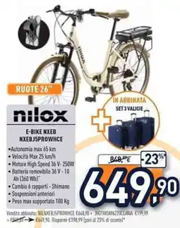 Unieuro Nilox e-bike nxeb NXEBJ5PROWHCE offerta