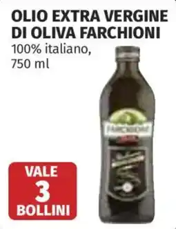 Ipercoop Olio extra vergine di oliva farchioni offerta