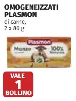 Ipercoop Omogeneizzati plasmon offerta