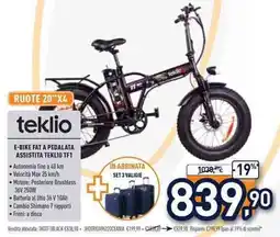 Unieuro Teklio e-bike fat a pedalata assistita teklio TF1 offerta