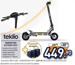 Unieuro Teklio monopattino elettrico TK1F1 offerta
