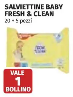 Ipercoop Salviettine baby fresh & clean offerta