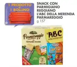 Italmark Snack con parmigiano reggiano l'abc della merenda parmareggio offerta