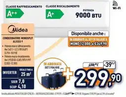 Unieuro Midea condizionatore monosplit aliseo 9 offerta