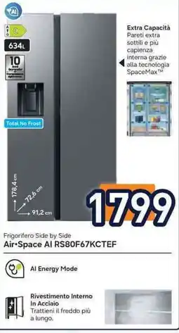 Unieuro Samsung Air Space Al RS80F67KCTEF offerta