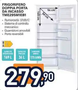 Unieuro Electroline frigorifero doppia porta da incasso TME29SM1EB1 offerta