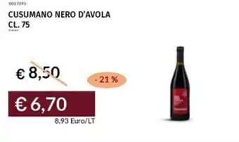 Prezzemolo e Vitale Cusumano nero d'avola offerta