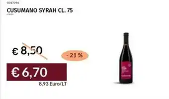 Prezzemolo e Vitale Cusumano syrah offerta