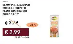 Prezzemolo e Vitale Beamy preparato per burger e polpette plant-based gusto pollo offerta