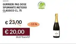 Prezzemolo e Vitale Gurrieri pas dose spumante metodo classico offerta