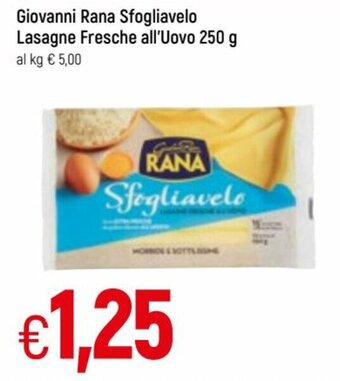 Famila Giovanni Rana Sfogliavelo Lasagne Fresche all'Uovo 250g offerta