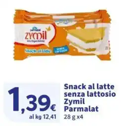 Sigma Snack al latte senza lattosio Zymil Parmalat offerta