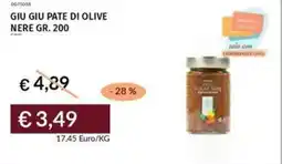 Prezzemolo e Vitale Giu giu pate di olive nere offerta