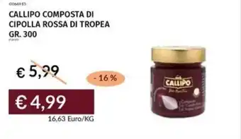 Prezzemolo e Vitale Callipo composta di cipolla rossa di tropea offerta