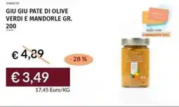 Prezzemolo e Vitale Giu giu pate di olive verdi e mandorle offerta