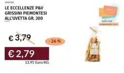 Prezzemolo e Vitale Le eccellenze p&v grissini piemontesi all'uvetta offerta
