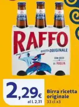 Sigma Birra ricetta originale RAFFO offerta