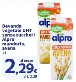Sigma Bevanda vegetale UHT senza zuccheri Alpro mandorla, avena offerta