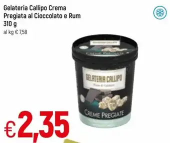 Famila Gelateria Callipo Crema Pregiata al Cioccolato e Rum 310g offerta