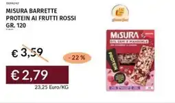 Prezzemolo e Vitale Misura barrette protein ai frutti rossi offerta