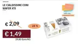 Prezzemolo e Vitale Le cialdissime coni wafer x15 offerta