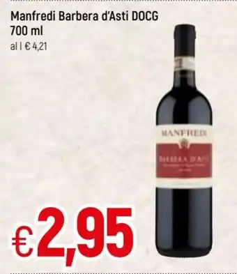 Famila Manfredi Barbera d'Asti DOCG 700ml offerta