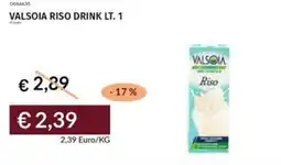Prezzemolo e Vitale Valsoia riso drink offerta