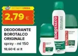 Tigre Deodorante borotalco originale offerta