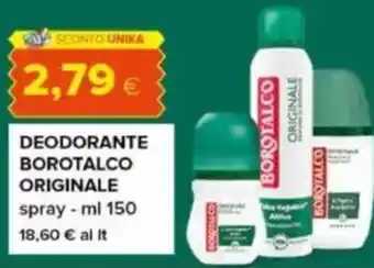 Tigre Deodorante borotalco originale offerta