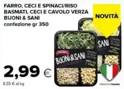Tigre Farro, ceci e spinaci/riso basmati, ceci e cavolo verza BUONI & SANI offerta