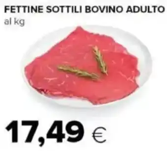 Fettine sottili bovino adulto