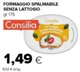 Tigre Formaggio spalmabile senza lattosio Consilia offerta