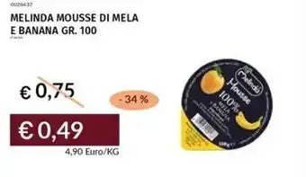 Prezzemolo e Vitale Melinda mousse di mela e banana offerta