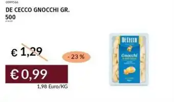 Prezzemolo e Vitale De cecco gnocchi offerta
