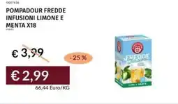 Prezzemolo e Vitale Pompadour fredde infusioni limone e menta x18 offerta